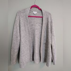 Ava & Viv Size X Fuzzy Gray Knit Cardigan